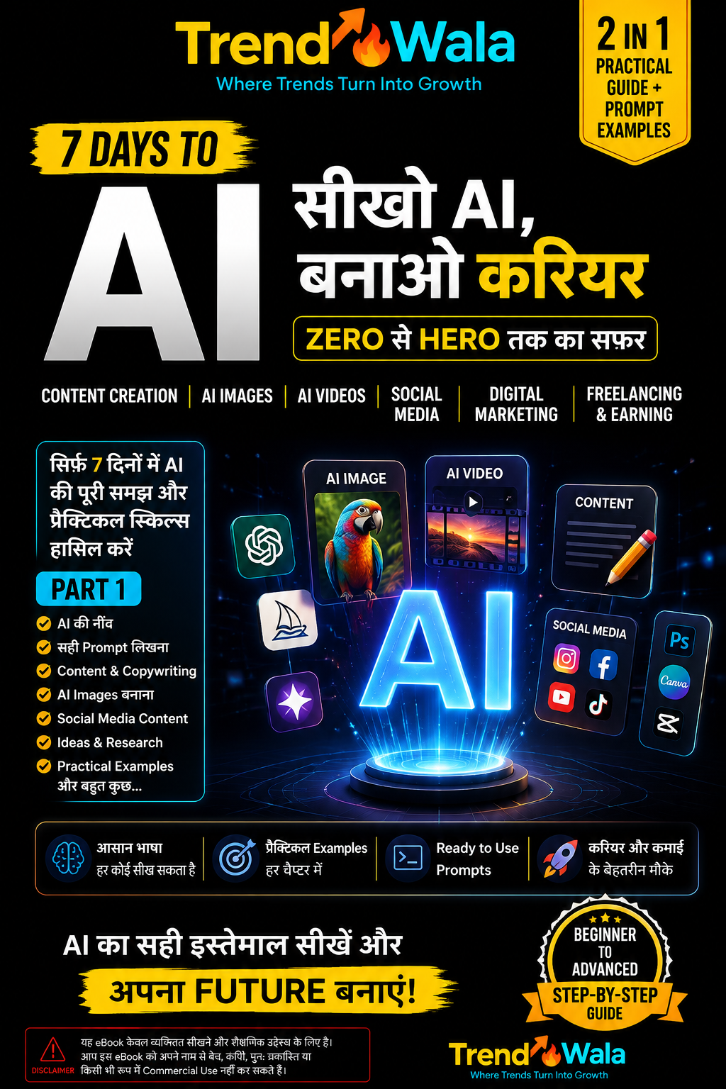 7 Days to AI Part 1 Hindi eBook by TrendWala